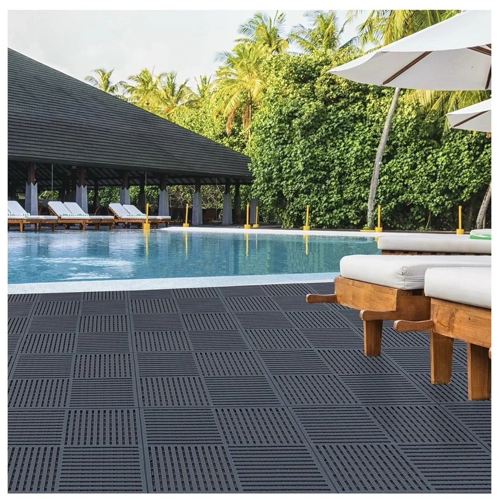 9 Pack Modular Interlocking Tiles Double Non-slip 12